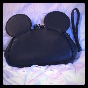 Brand new Minnie leather ear wristlet from coach